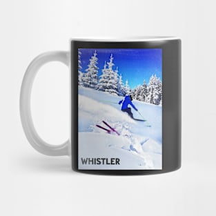 Whistler ski mountains retro vintage skiing 90's Mug